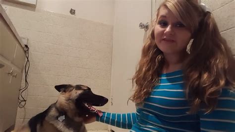 Dog fucks a lady with a really really wet pussy